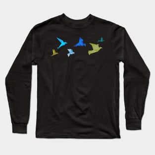 Origami Birds in Flight Long Sleeve T-Shirt